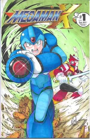 Image of Original Sketch Cover : MegaMan X / Zero // Ruby Ling