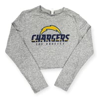 Chargers Crop Baby Tee Long Sleeve 
