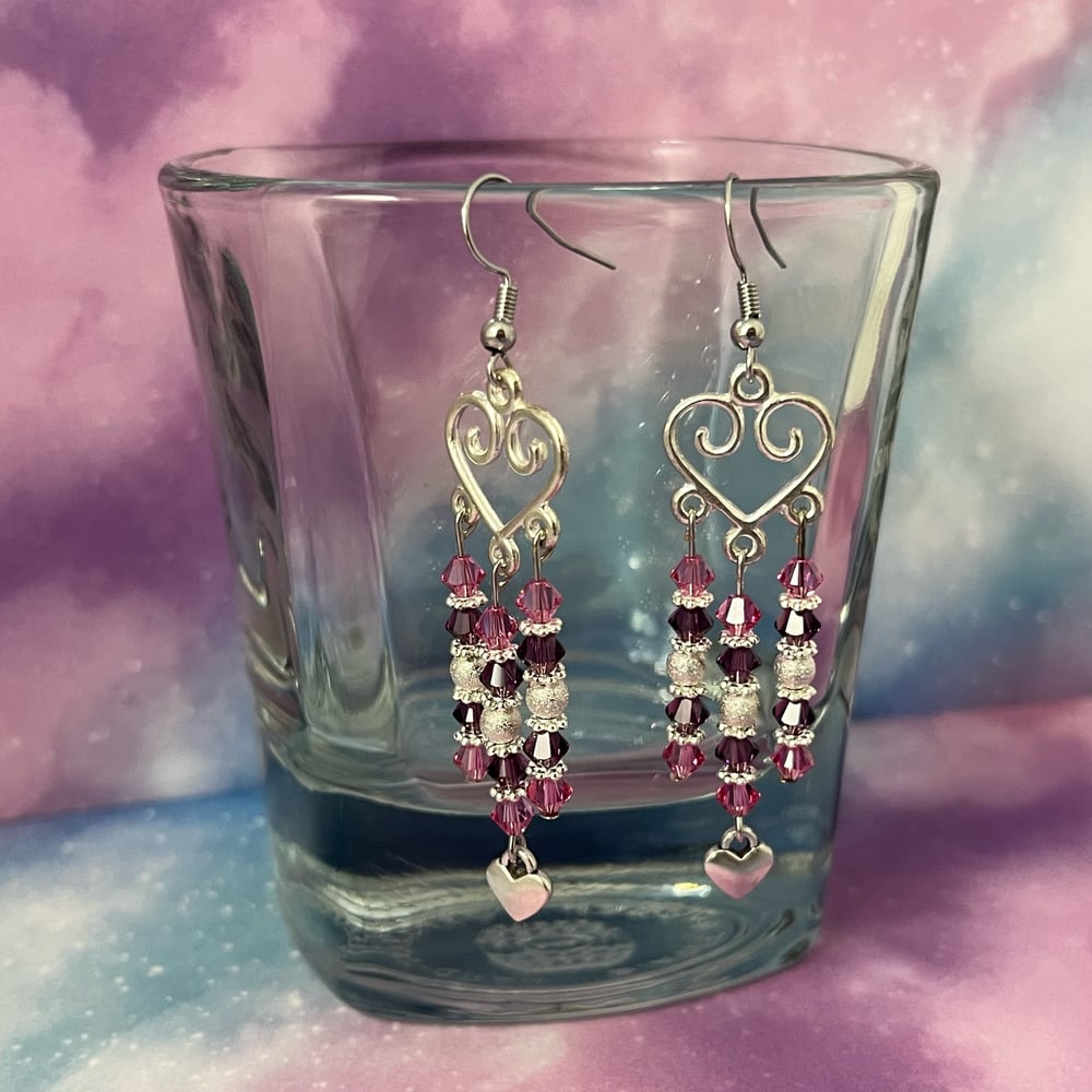 Image of Heart Sun Catcher Earrings