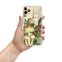 Image 2 of Colorful Mushroom/Fungus Bookpage Illustration Clear Case for iPhone®