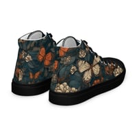 Image 16 of Cottagecore Butterflies and Botanical Plants Women’s high top canvas shoes