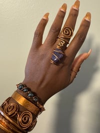Image 4 of Crystal X Copper Rings