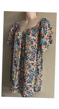 Image 7 of New 2X Terra & Sky Floral top #788*6