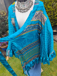 Image 3 of Amara Wrap dress - Turquoise yellow