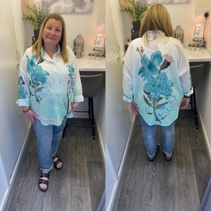 Image of Floral Sparkle Long Sleeved Shirt