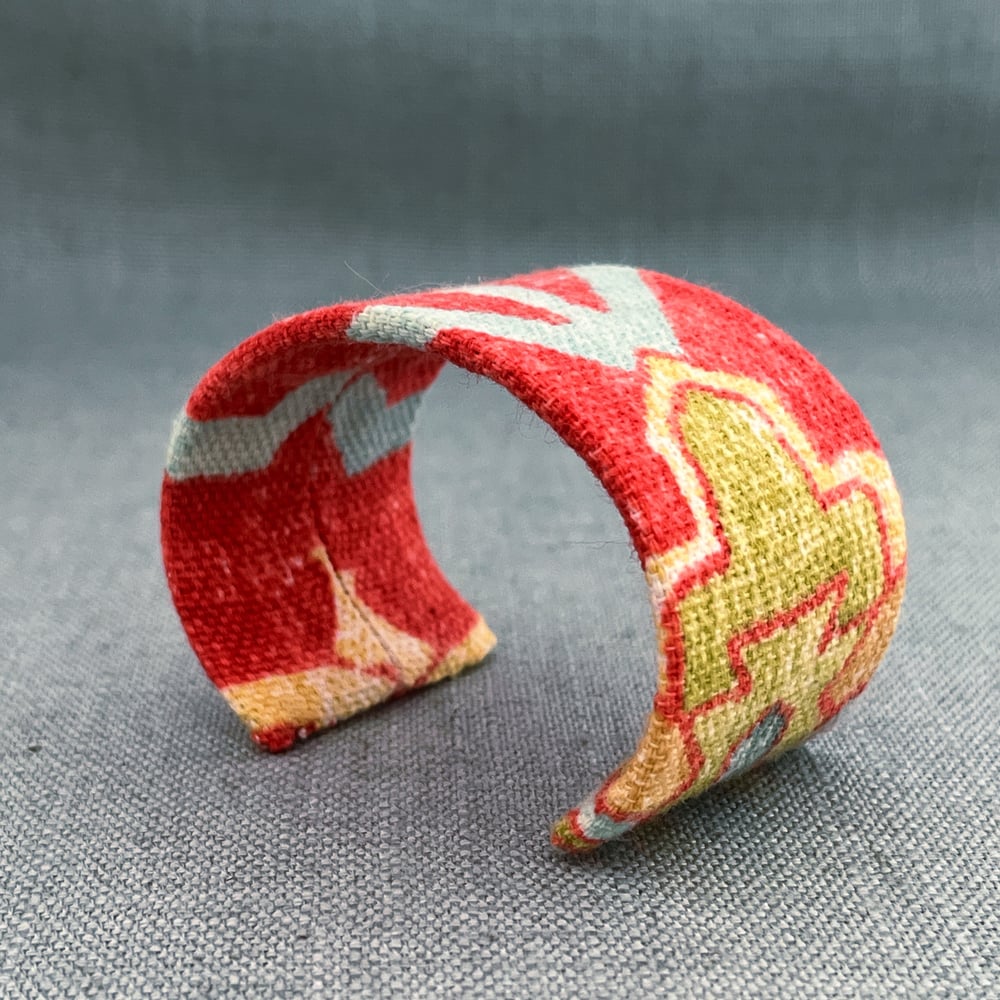 Image of Fabric Cuff - Coral I