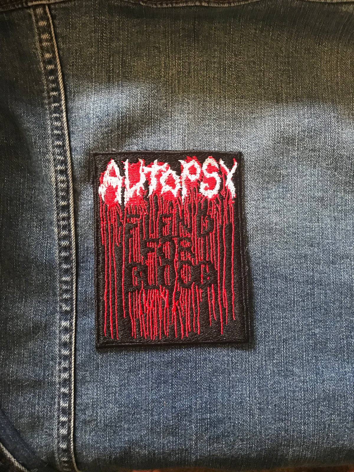 Fiend For Blood Sew-on Embroidered Patch | AutopsyDeathMetal