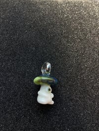 Image 4 of UV reactive Mixed color Mushroom Character pendant 