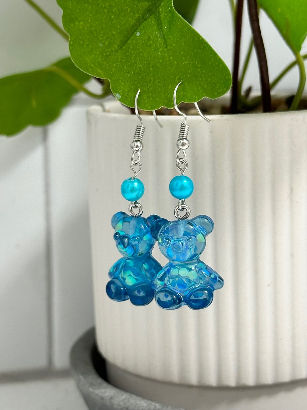 Image of Glittery Bear Earrings