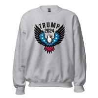 Image 2 of Trump 2024 Sweatshirt Patriotic Eagle Shirt Trump Shirt Republican Shirt Unisex Sweatshirt