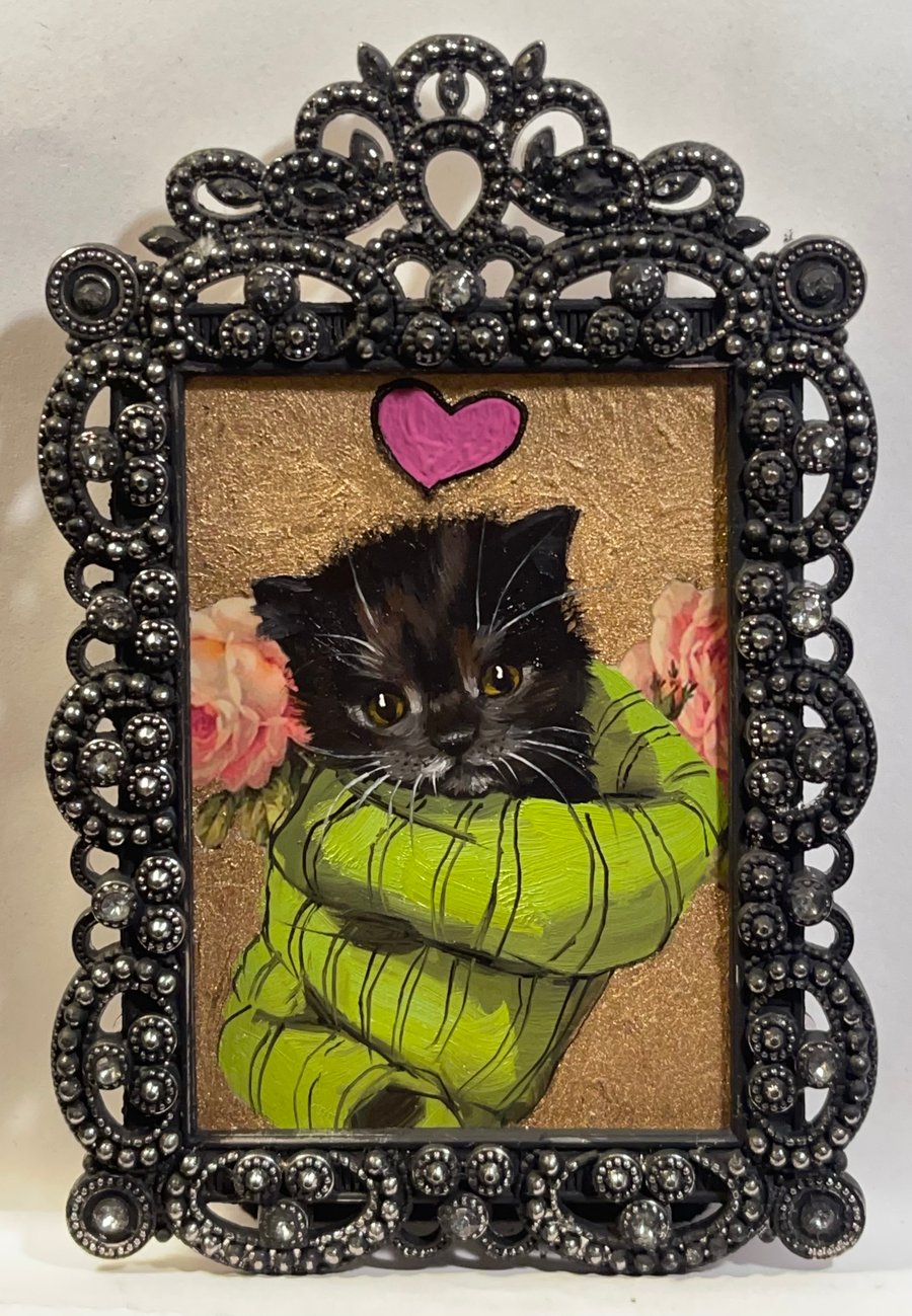 Image of "Kitten Purrito" Original painting 