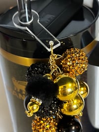 Image 3 of Fairy Dust Black and Gold Tumbler Straw Bauble