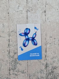 Image 1 of Blue Ice Balloon Dog Magnetic Bookmark