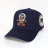 Image 1 of Love Skull Mask SnapBack Navy/Grey 