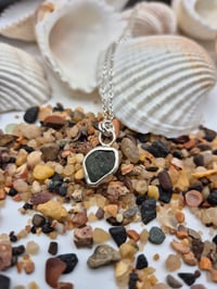 Image 4 of Dark Green Seaglass Necklace 