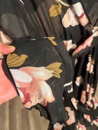 Image 3 of sheer black flower dress 
