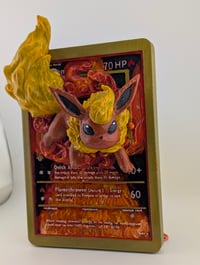 Image 3 of Flareon Handpainted Pokemon TCG Wall Art