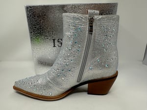 Image of  rhinestone Silver cowgirl Boots  women’s Size 11 - Free Shipping 