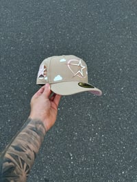Image 1 of PINK BRIM DESERT SAND HOUSTON ASTROS CUSTOM FITTED CAP