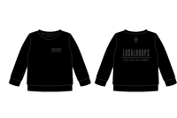 LocalHoops Standard Collection Fleece Crewneck Sweatshirt - Black/Grey