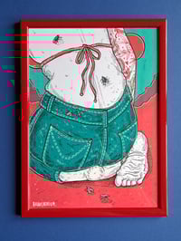 Image 1 of 'FLY' original illustration (A4, frame incl.) 
