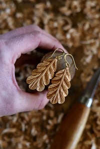 Image 5 of • Oak leaf Earrings 