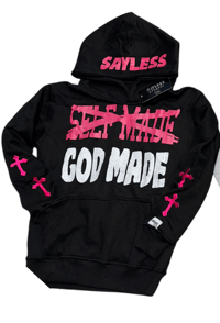 Image 1 of “God Made” hoodie (pink)