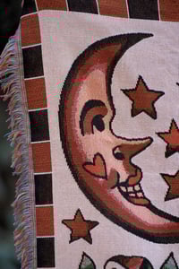 Image 3 of Vintage  Halloween woven blanket 