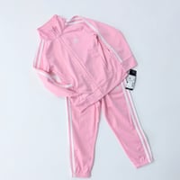 Image 1 of Little Girls Classic Tricot Jacket and Track Pants, 2-Piece Set