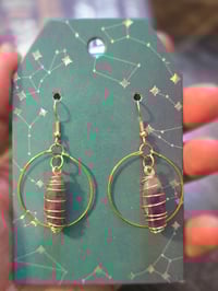 Amethyst hoop