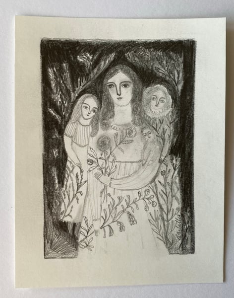 Image of summer treasure - original drawing 