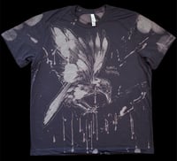 Image 1 of ‘CROW’ BLEACH PAINTED T-SHIRT XL