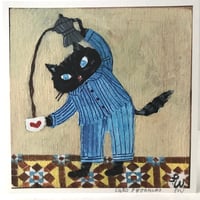 Image 1 of Small square print-Cat’s Pyjamas 
