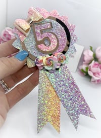 Image 5 of Glitter Rainbow Birthday Badge