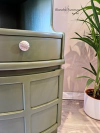 Image 5 of Mid Century Modern Luxury Corner Drinks Cabinet by Nathan-Olive Geen Vintage Cocktail Display