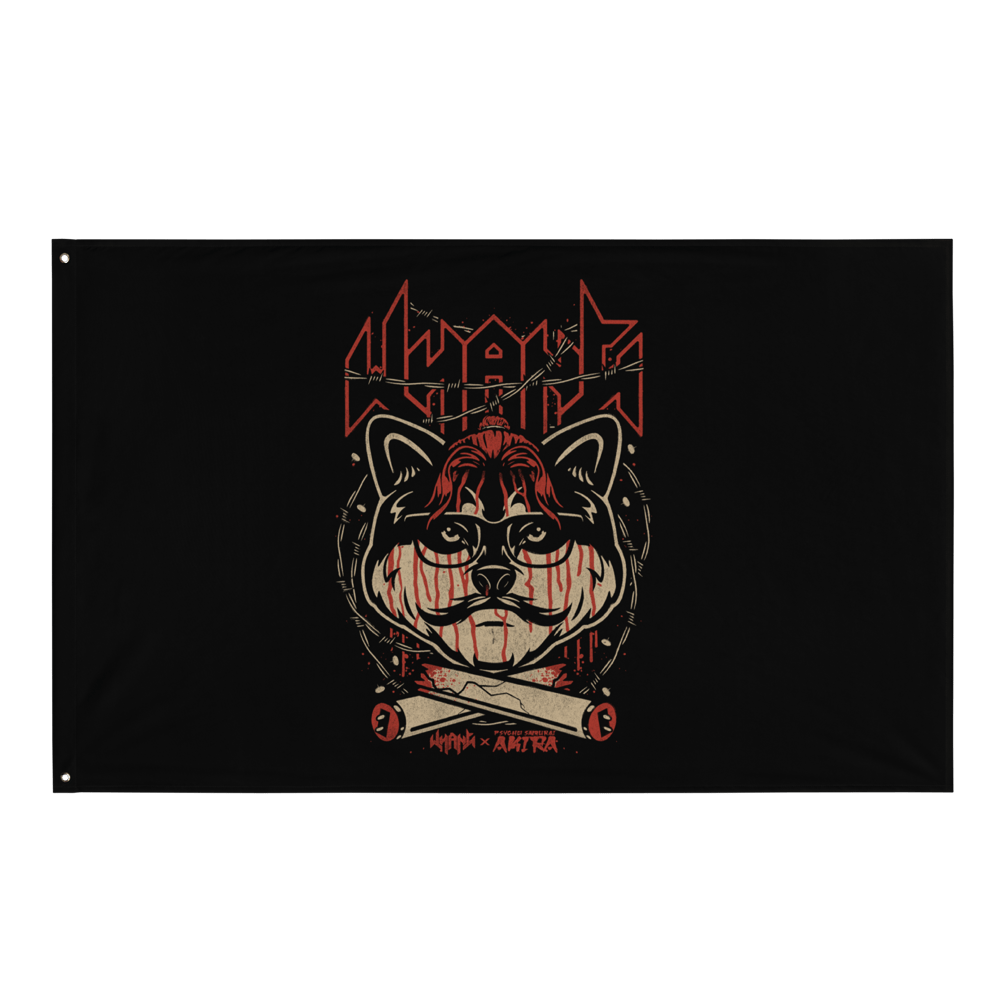 Image of WHANG X AKIRA - Tale of the Psycho Samurai flag