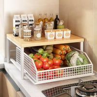 Image 11 of Kitchen Countertop Organizer Multi-Use Shelf for Microwave Spices Coffee Machine & Printer Kitchen a