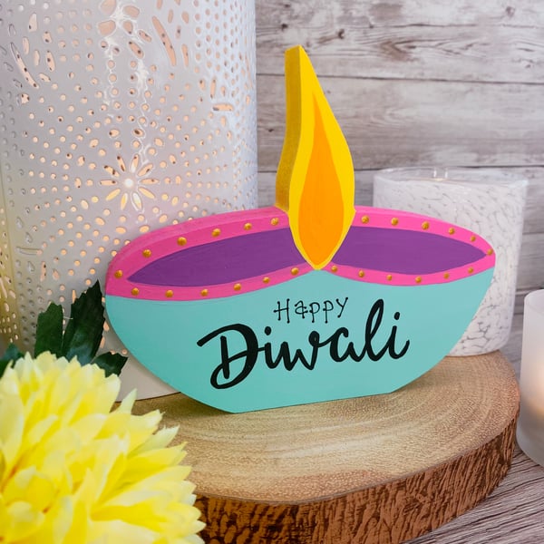 Image of Freestanding Diwali Diya Candle