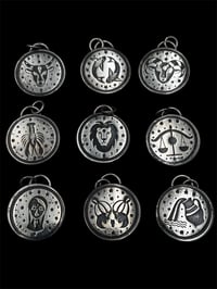 Sterling Silver Zodiac Disc Pendant 