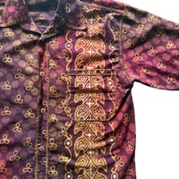 Image 4 of Men’s Batik Button Up Short Sleeve Shirt by Bintang - Size XL