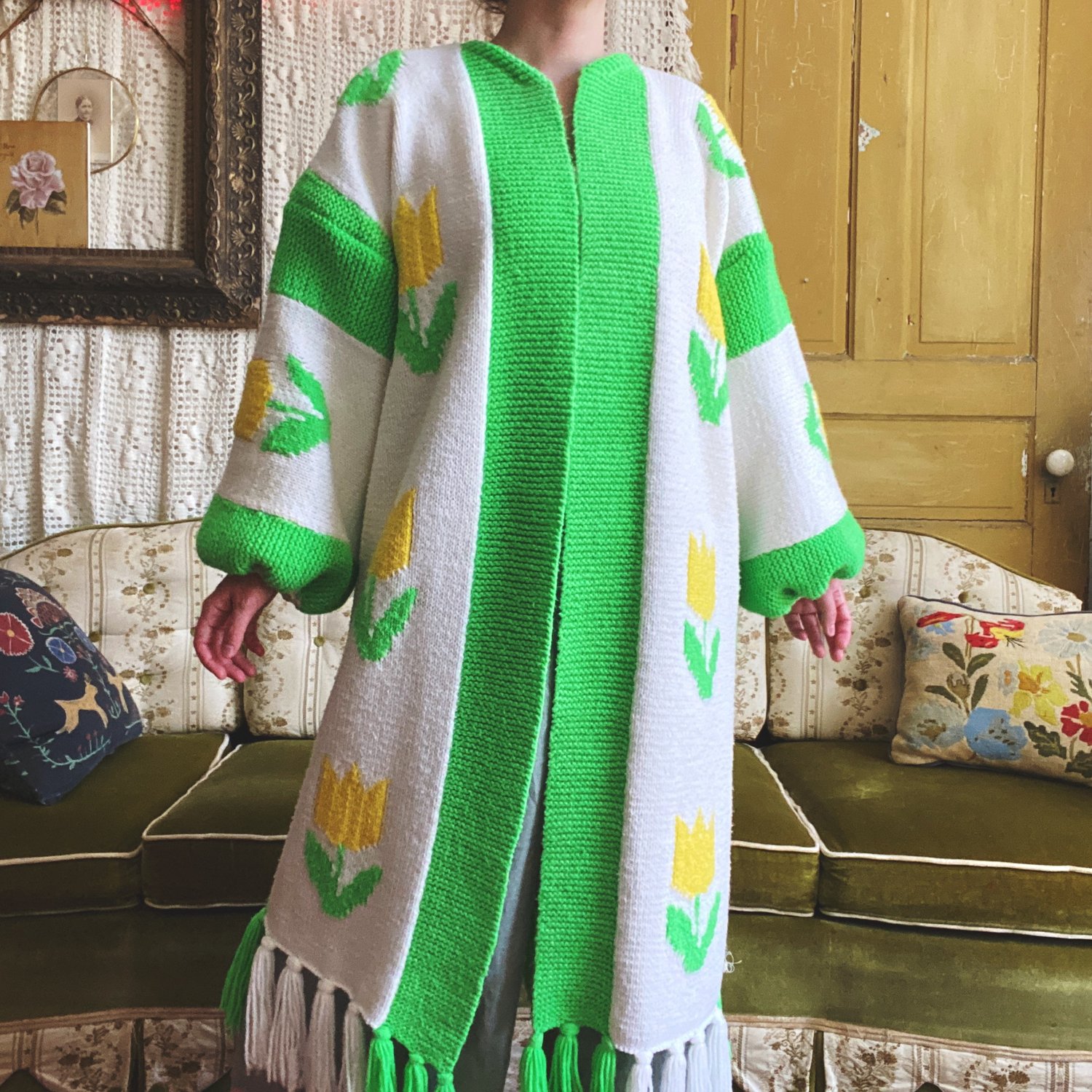 Image of Neon Tulips Granny Sweater