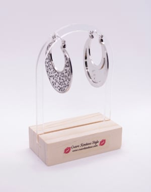 Image of Crave Leopard Silver Hoops