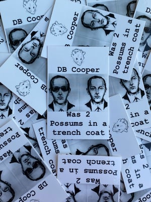 Image of DB Cooper Mystery Solved Sticker 