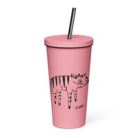 Image 2 of Insulated tumbler with a straw