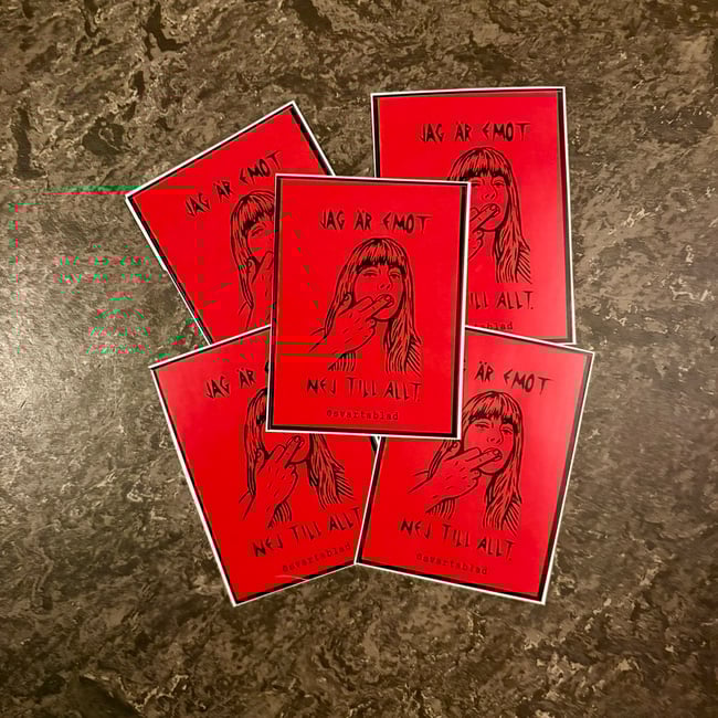 Klistermärke - Motvalls