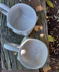 Image 3 of Navy speckled compass mugs