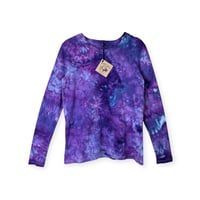 Image 1 of IRREGULAR S Ladies Long-Sleeve Stretch Tee in Purple Haze Ice Dye