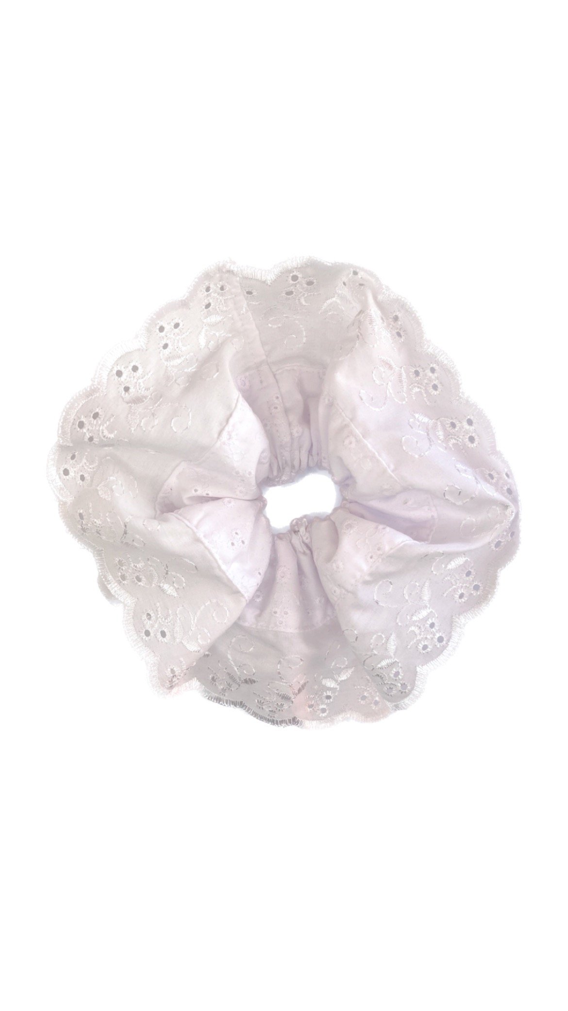 White XL Lace Scrunchie