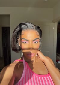 Image 5 of 8 inch YAKI PIXIE CUT WIG with NATURAL KINKY EDGES