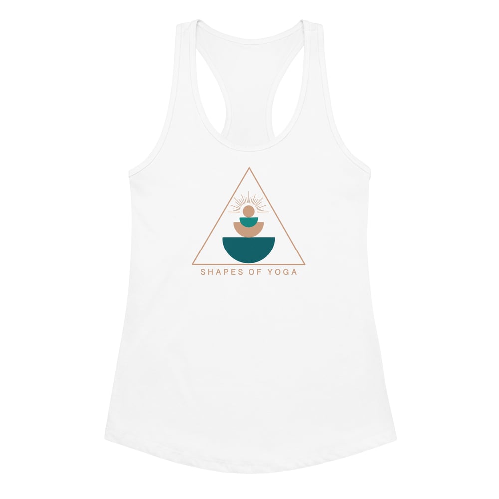 Women’s fitted racerback tank top - Shapes of Yoga